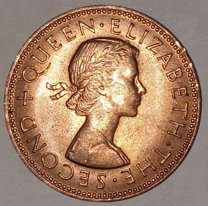 1962 - HALF PENNY - 1/2 PENNY - NEW ZEALAND - KM#23.2 - BRONZE - HEI TIKI